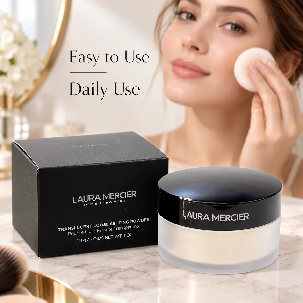 Transparent Loose Setting Powder For Long Wear Makeup, Soft Light Finish With A Smooth Looking Effect For Daily Face Beauty Use