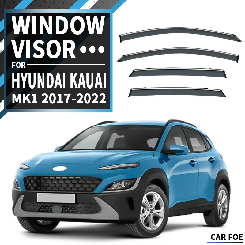 

For Hyundai Ioniq 5 N Kauai 2017-2022 Car Window Visor Awning Shelters Windshield Side Window Rain Sun Shade Auto Accessories