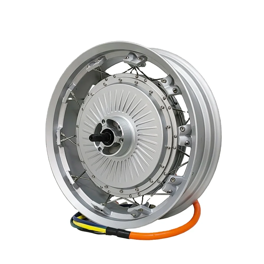 QSMotor 273 8000W V3 72V With 17x4.25 Inch Moped Wheel Rim 120kph High Speed E-Motorcycle Spoke Hub Motor