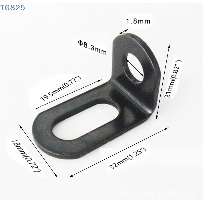 【AN】【AN】10pcs Metal Corner Braces Brackets Right Angle L Shape Brace Bracket Black