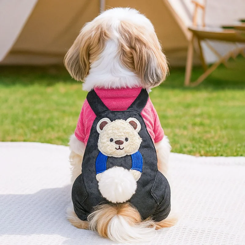 

Pet Clothes for Small Dogs, Warm Four Legged Teddy Bear Puppy Cat Winter Outfit, Cozy Fleece Jumper Autumn Spring Comfort