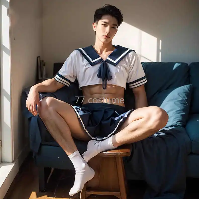 مجموعة الملابس الداخلية للرجال لعب الأدوار المثيرة للطلاب أزياء تنكرية للخادمة ملابس Femboy سيسي للملابس الداخلية المتقاطعة مقاس كبير