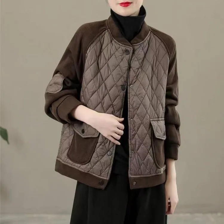 

Women's Coats Down Cotton Jacket New Winter Lightweight Warmth Tops Long Sleeve Loose Korean Fashion