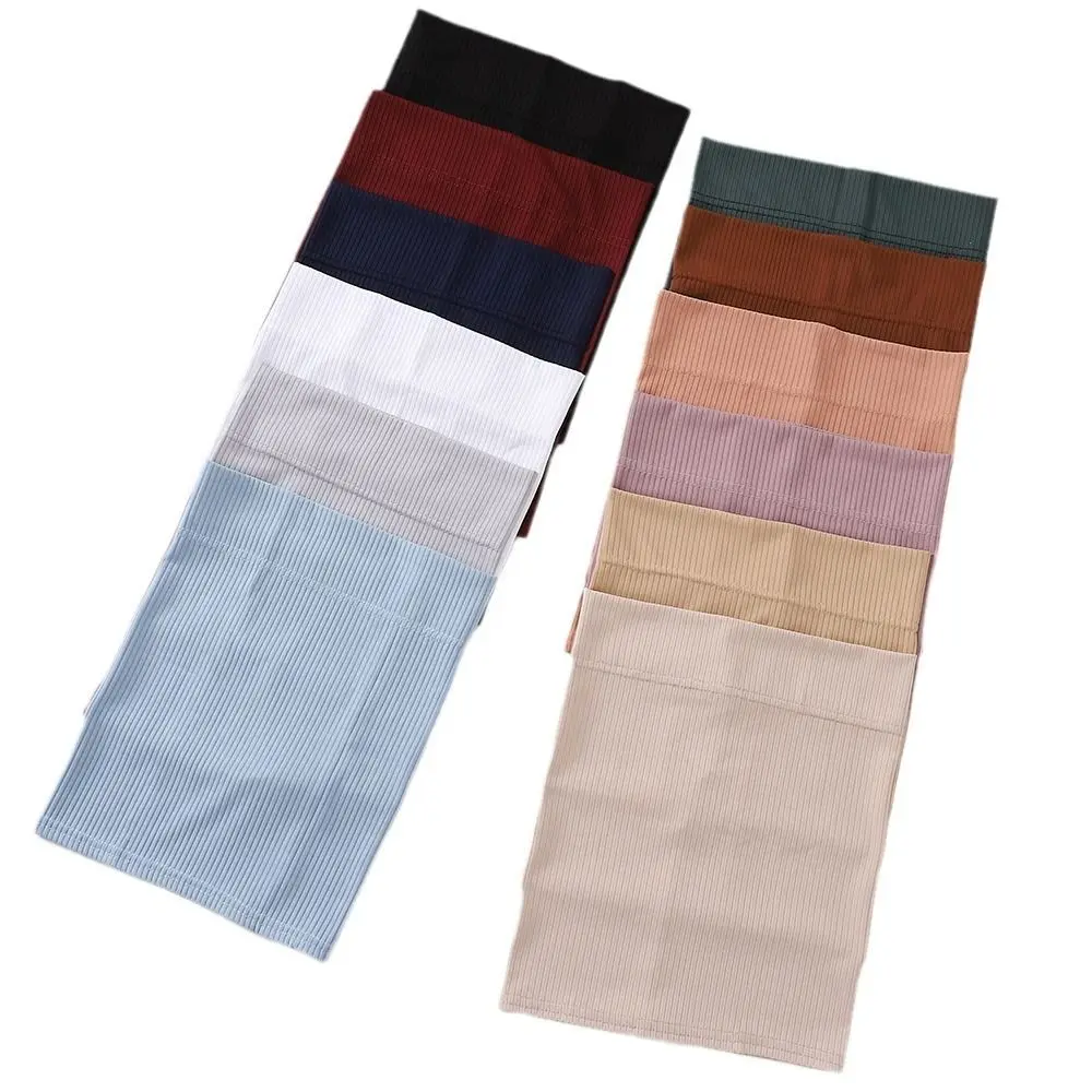 

Платок на голову Рамадан, ребристый хиджаб, женские хиджабы, бандана, женская шапка-тюрбан, повязки на голову, исламский под шарф, женский