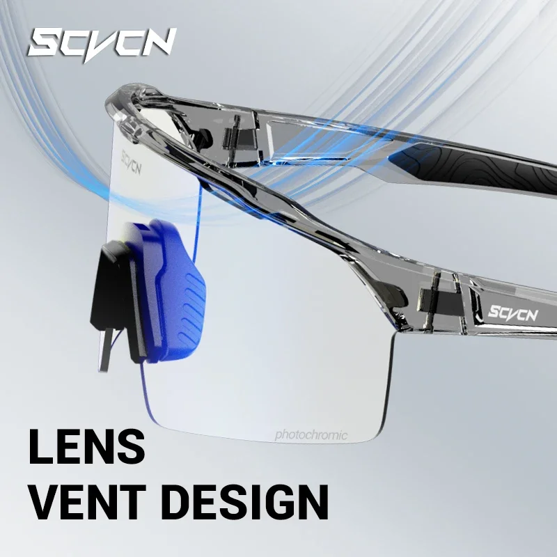 SCVCN Occhiali da sole da ciclismo fotocromatici per esterni Occhiali da MTB Occhiali da ciclismo UV400 Uomo Donna Occhiali sportivi da bicicletta da strada Nuovo
