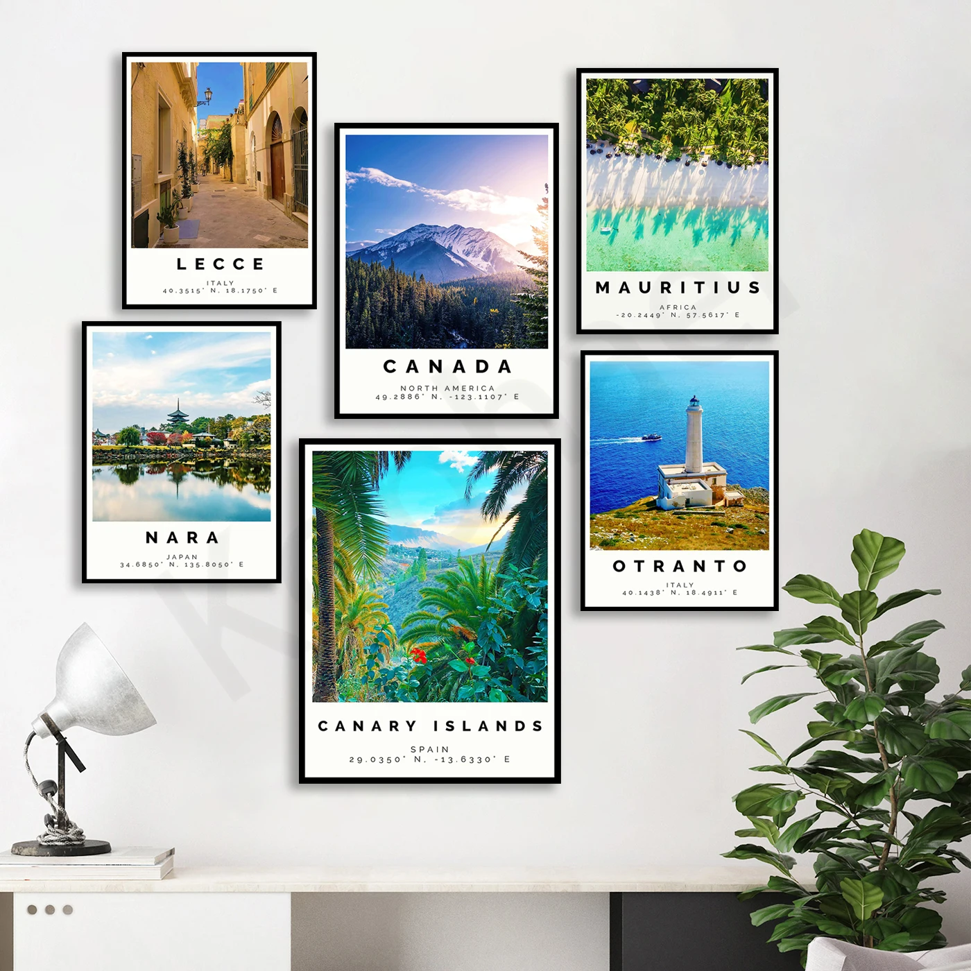 

Canary Islands Lecce Canada Seychelles Mauritius Nara Guangzhou. City Travel Landscape Poster