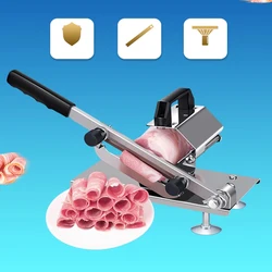 Household Small meat slicer Mutton roll slicer stainless steel Manual Frozen cut beef roll machine Fruit and vegetable Slicer