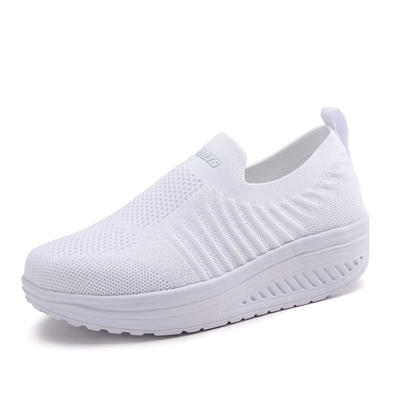 Women Casual Shoes Fashion Breathable Walking Mesh Flat Shoes Sneakers Women 2024 High quality HigherShoes White Female Footwear