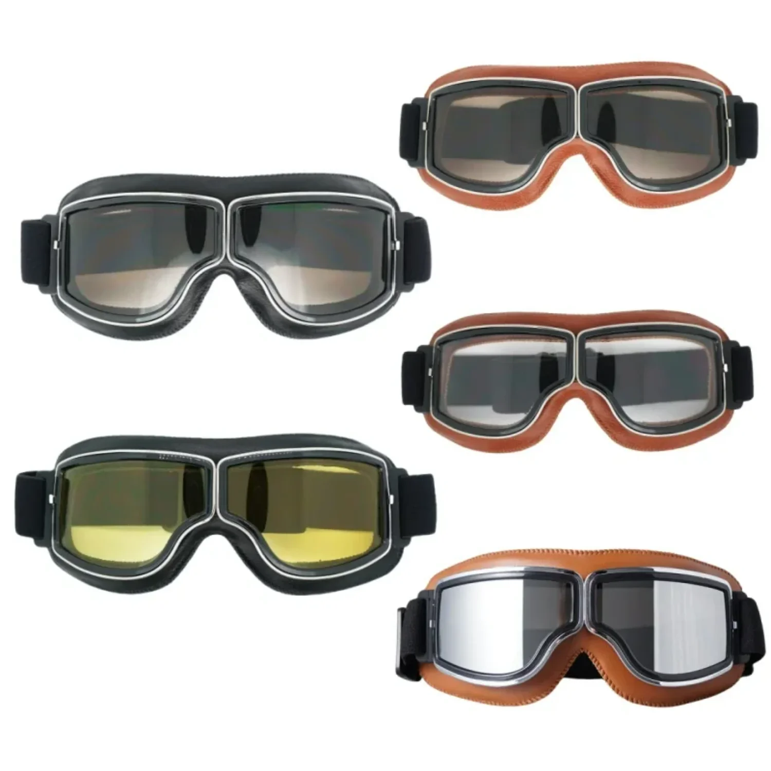 

Motorcycle Glasses Motocross Sunglasses Cycling Glasses Protective Vintage Helmet Goggles Driver Driving leather goggles
