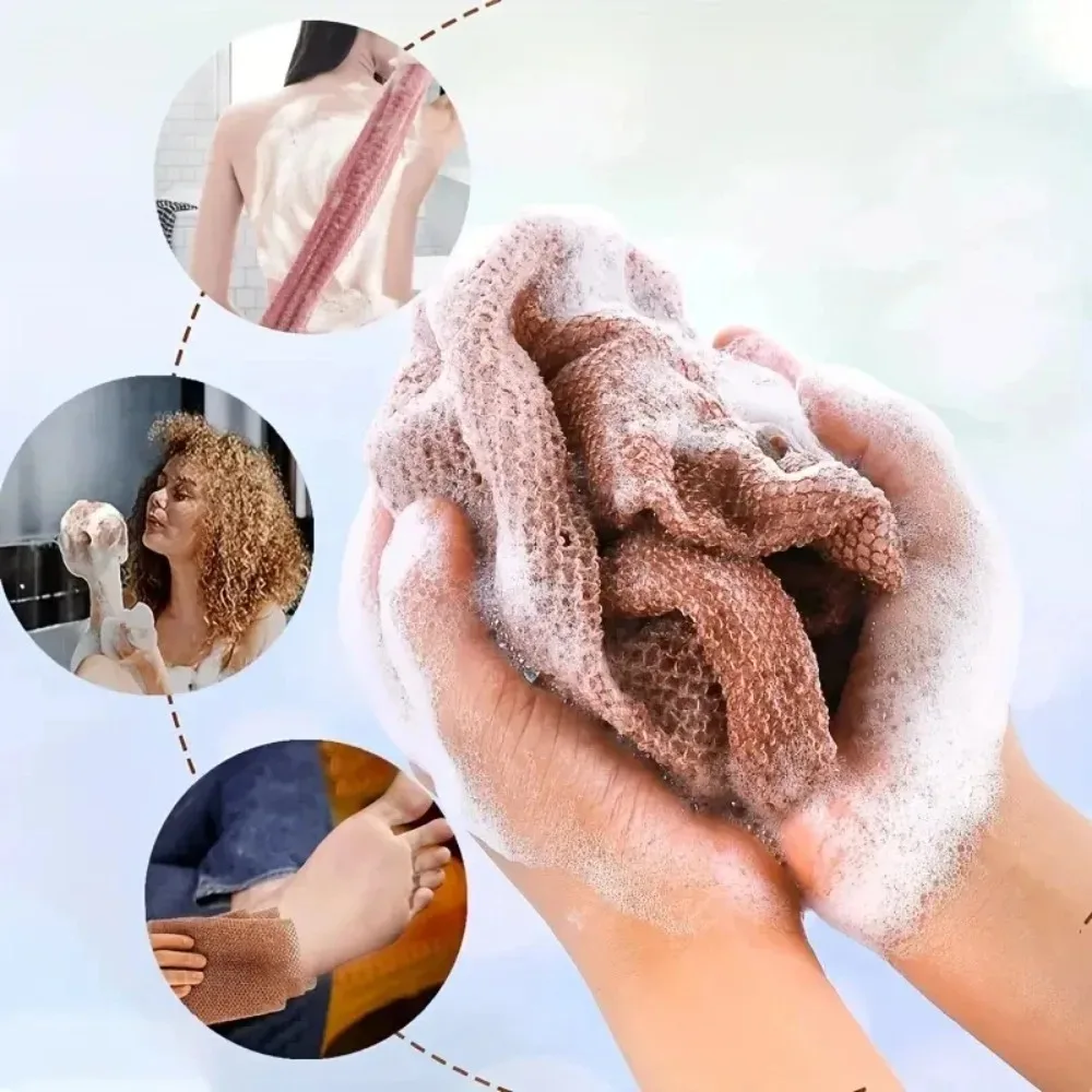 1pcs African Net Bath Sponge Exfoliating Washcloth Double Side Loofah Towel Back Shower Scrubber for Getting Smoothing Skin view 6
