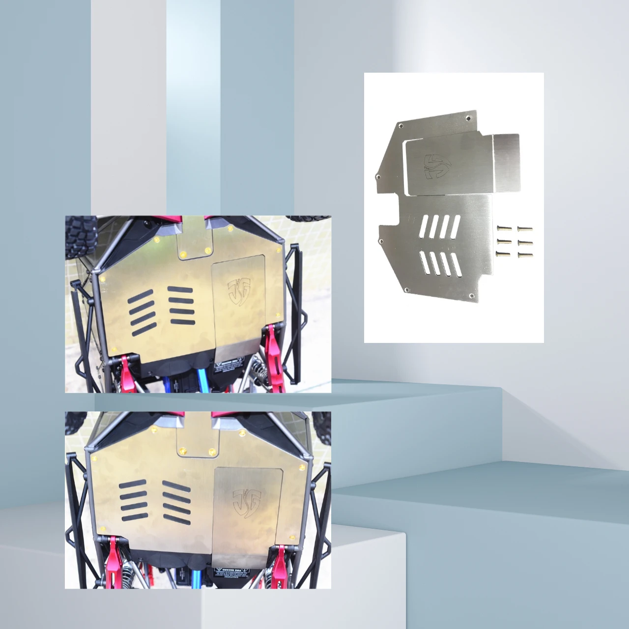 

TRAXXAS 1/7 Unlimited Desert Racer для центральной защитной пластины шасси из нержавеющей стали