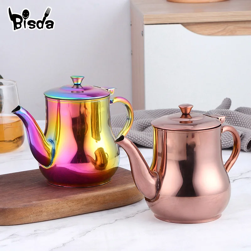 Stainless Steel Water Kettle Tea Pot Thicker With Filter Holes Tea Coffee Pot Induction Cooker Tea Kettle Coffee Accessories