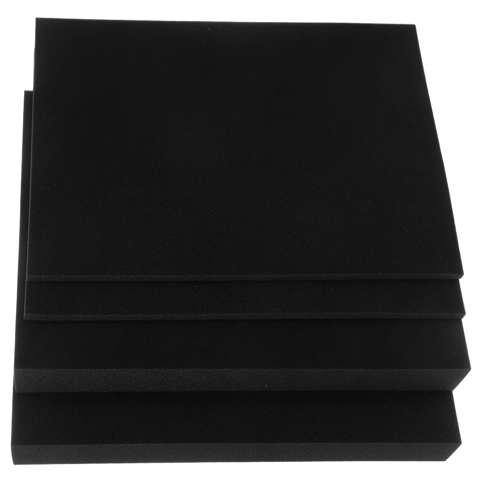 

4 Pcs Hand-tearable Sponge Lining Cube Black Polyethylene Case Insert Drawer Foam Jewelry Box Organizer Insert Foam Board