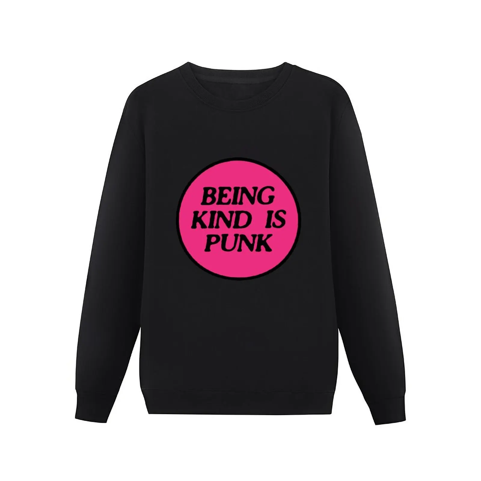 being kind is punk pink 2 Pullover Hoodie anime clothes korean clothes sweatshirt for men