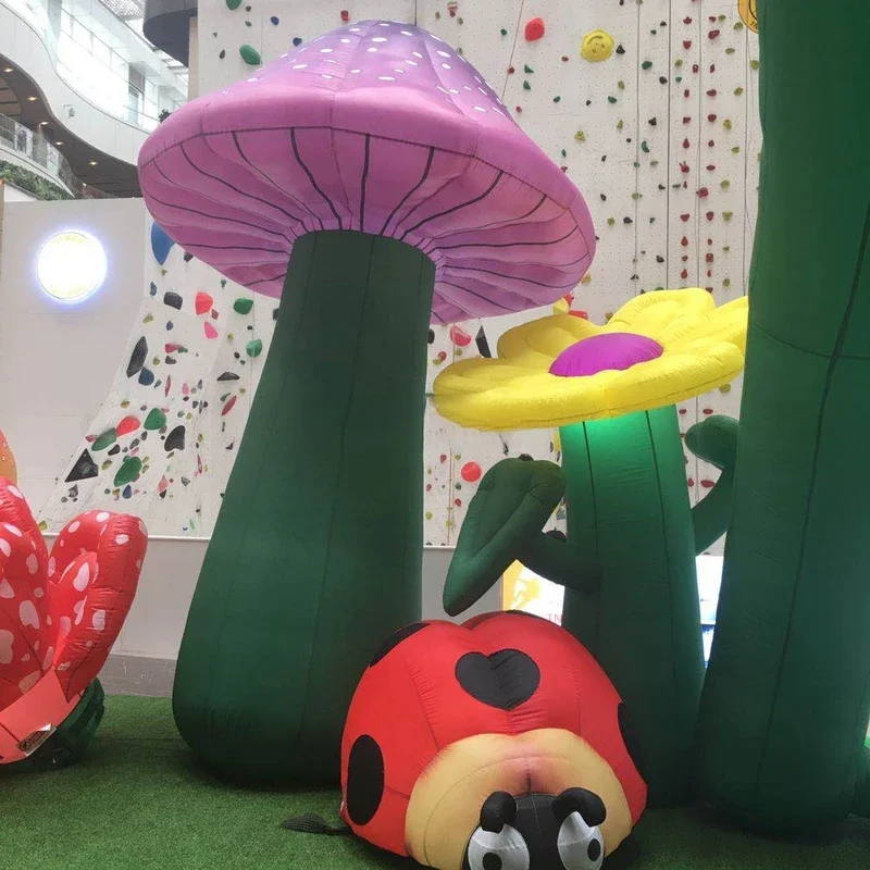 Inflatable Mushroom Model Decorative  inflatables mushroom model with LED light for Music Festival decoration