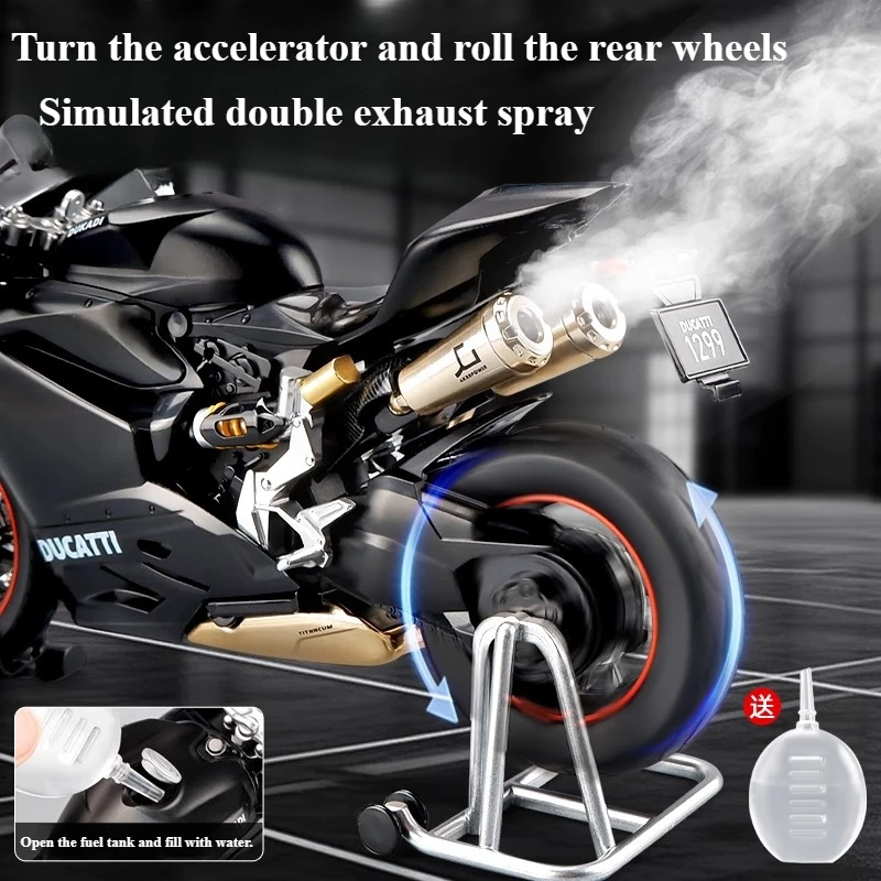 

Для мотоцикла Ducati может распылиться сплавом, имитация искрового зажигания, спрей, игрушечный автомобиль, мотоцикл, подарочный орнамент