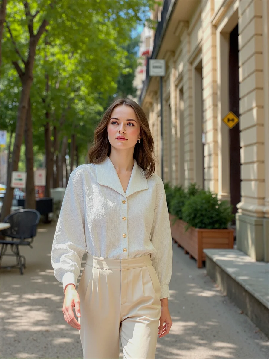 여성용 캐주얼 셔츠, 소녀용 블라우스, 겨울용 크롭 탑, 흡수성, 빠른 건조, 복부 조임, 통기성