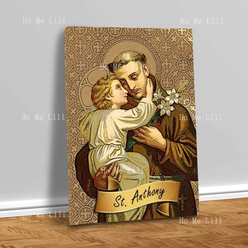Pôster impresso sem moldura Saint Anthony Of Padua Arte em tela