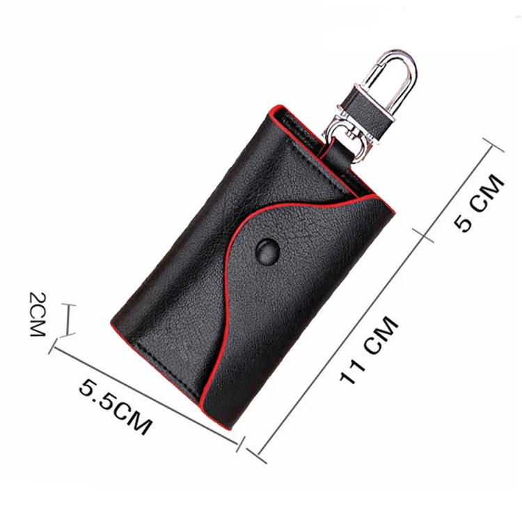 New Fashion Korean Version Black Angel Fashion Portable Key Bag Men's Genuine Leather High-end Women Keychains Coin Purse Holder