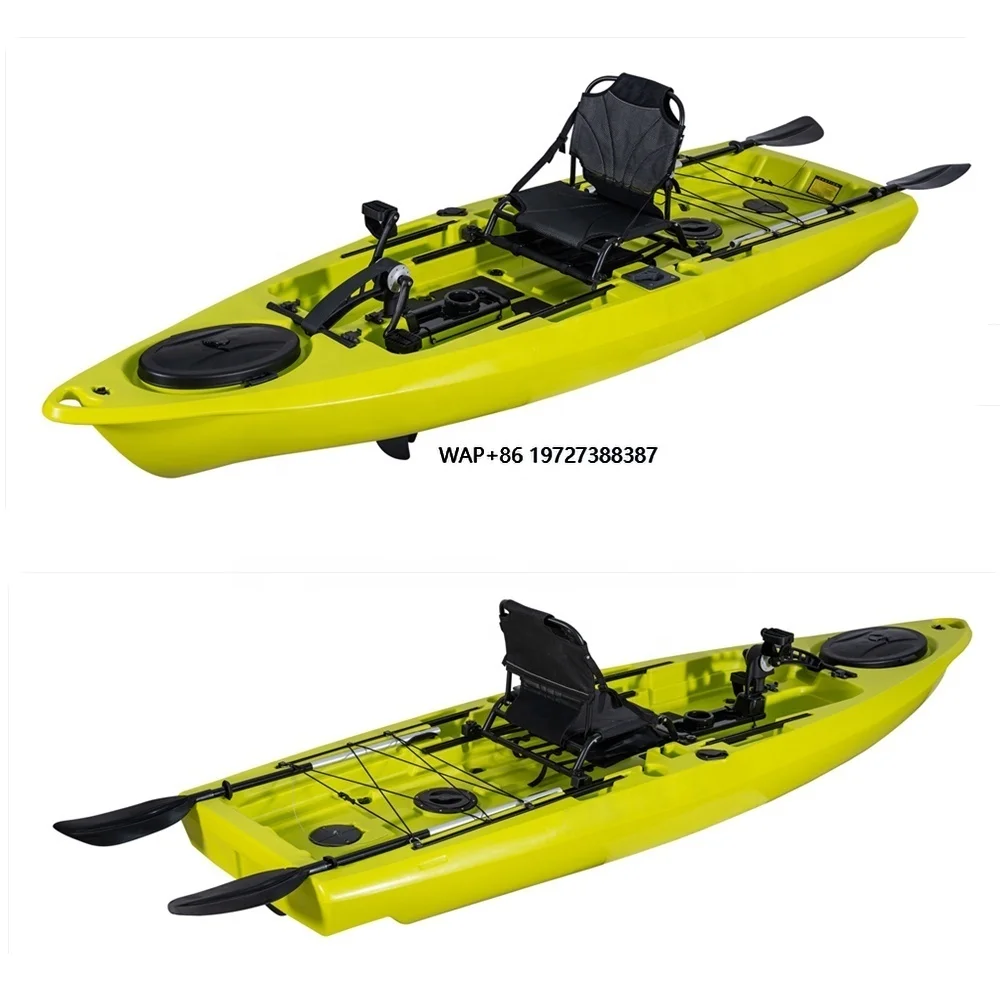

Best Fishing Boat 2024 New Experienced 10.8ft Rotomolding Pedal Drive Plastic Fish Kano Canoe Kayak