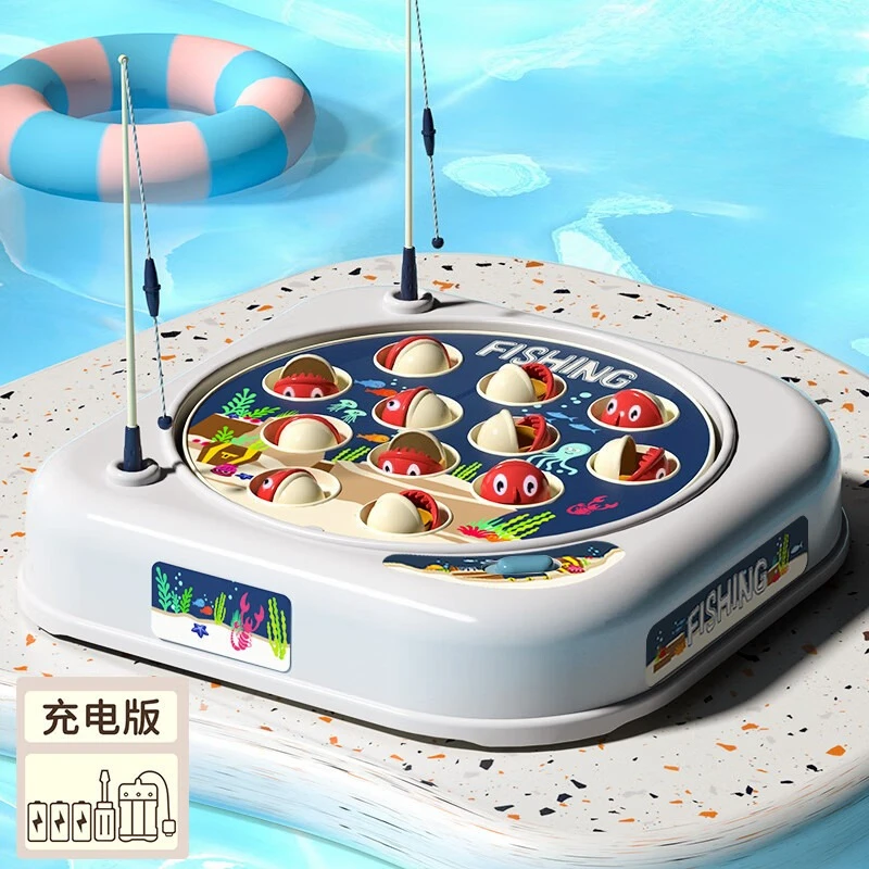 Semplice giocattolo da pesca magnetico, gioco con palo, giocattolo per bambini, Montessori con palo, educazione per bambini, regalo senza spinning