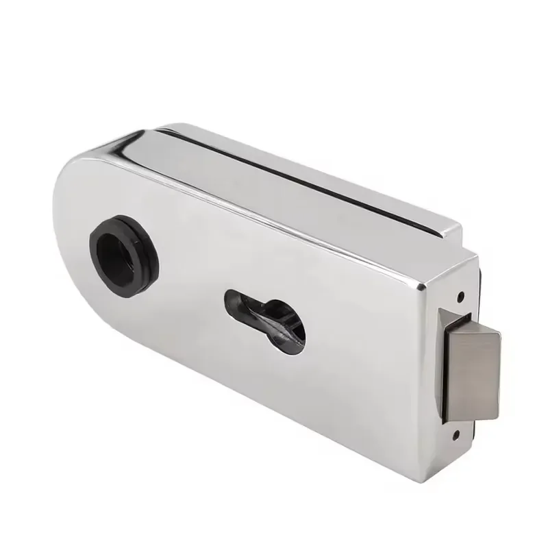 Stainless Steel Frameless Glass Door Lock for Sliding Shower Cabinet Heavy Duty Impact Resistant Hardware Bathroom Security