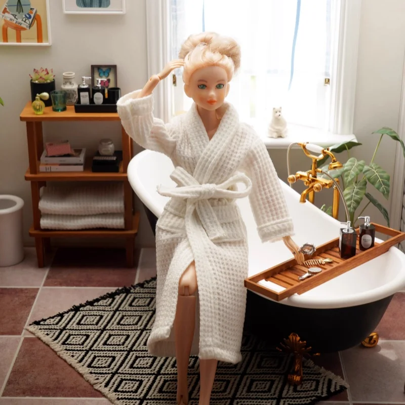 1/6 Domek dla Lalek Mini Model Mebli Akcesoria Toaleta Półka do Przechowywania Bjd Ob11 Gsc Blyth Żołnierz Lol Miniatury Dekoracje Rekwizyty