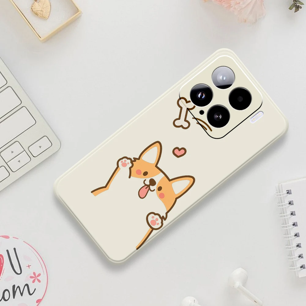 Leuke Corgi Telefoon Case Voor Xiaomi Mi 15 Ultra Mi 14T 13T 11T Pro Cover Voor Xiaomi Mi 13T Pro Mi 11T Pro Siliconen Beschermende Gevallen