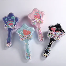 Cartoon Air Cushion Massage Comb Hair Brush Star Sequin Quicksand Anti-knot Untangling Hairbrush for Baby Curly Hair Accessories