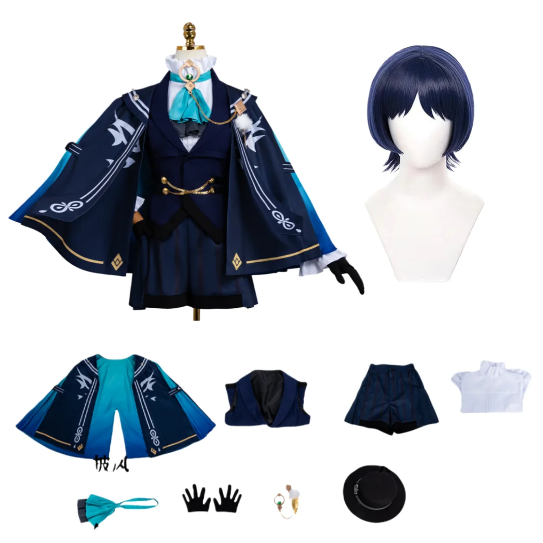 

Genshin Impact Wanderer Scaramouche Kunikuzushi Balladeer Cosplay Costume Wig