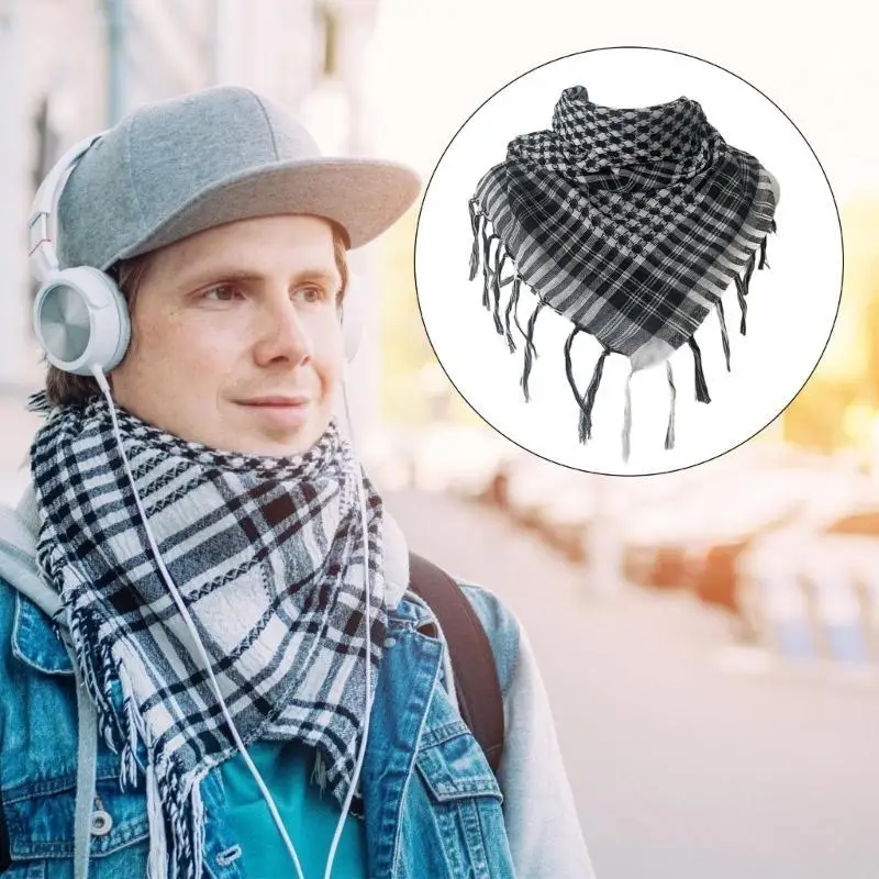 

39BB женский мужской открытый хиджаб шарф муслиновый платок квадратный исламский арабский куфия головные уборы для шеи повязка