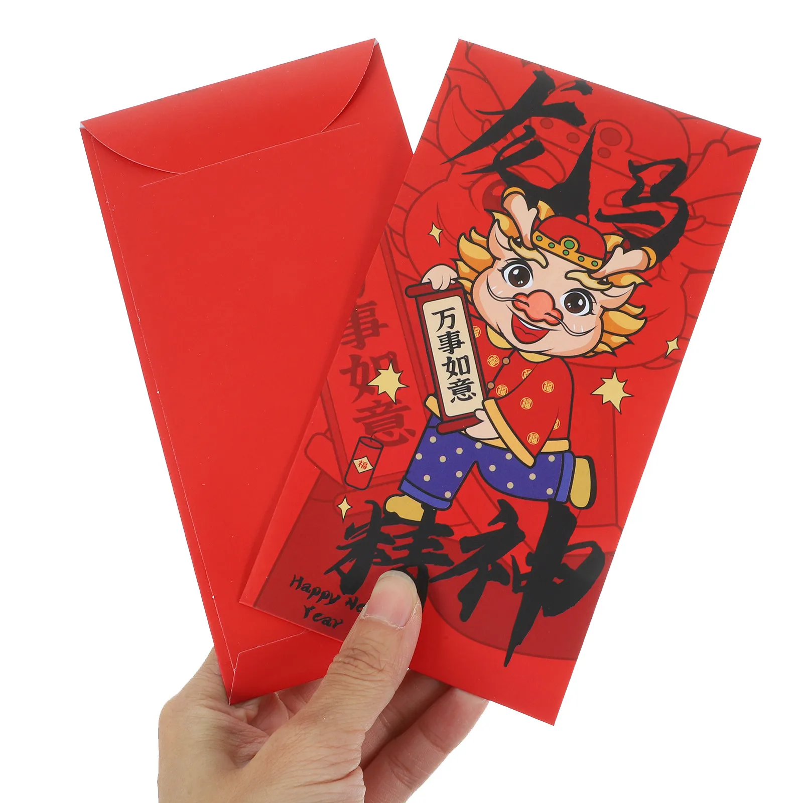 24Pcs Paper Red Envelopes Chinese Style Red Packet Money Storage Packets New Year Lunar Festival Lucky Money Bag