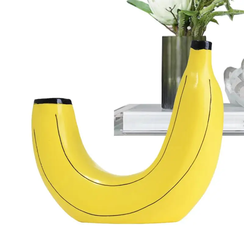 Simple Banana Vase Flower Arrangement Round Flower Pot Holder For Living Room Tabletop Decoration Vertical Shoe Rack Home Decor