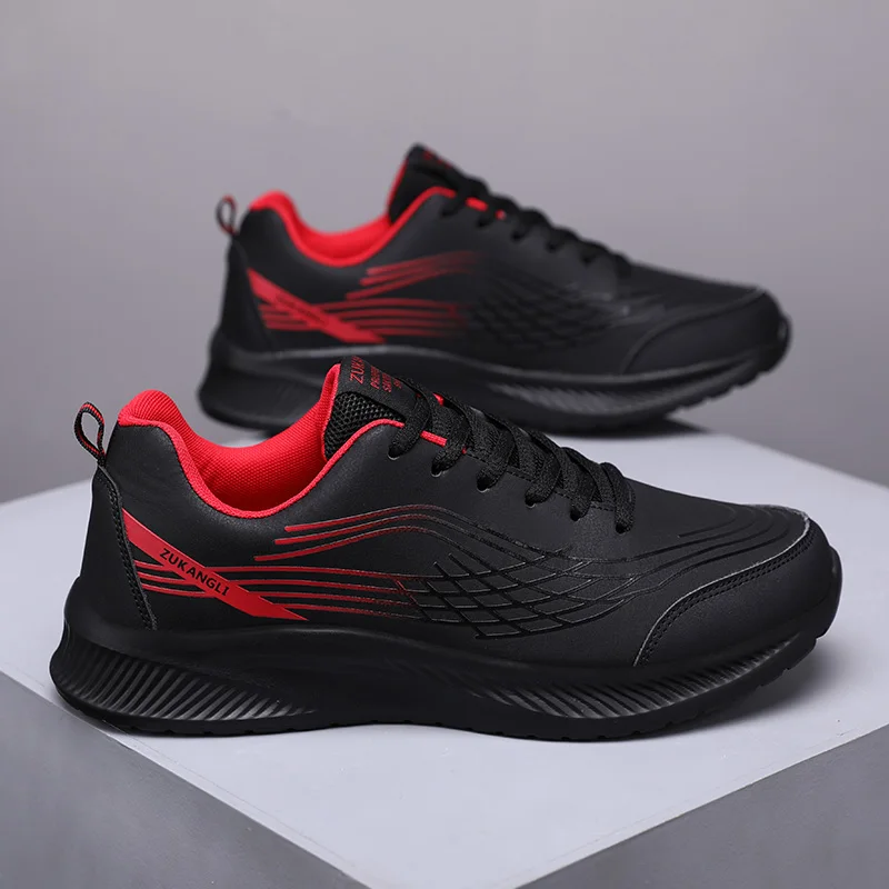 

Size 38-47 High Quality Platform Sneakers Black Running Shoes for Men Waterproof Sneakers Men Wear-resistant Walking Sport Shoes