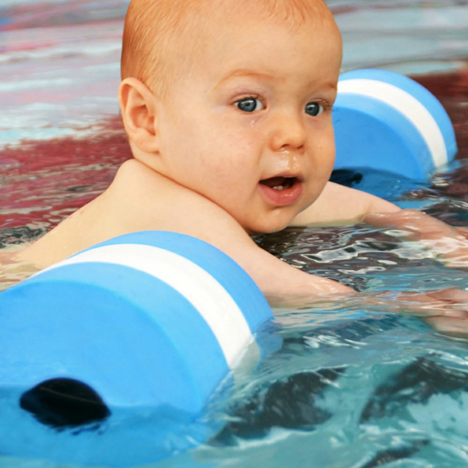 Mancuernas aeróbicas para piscina, mancuernas acuáticas de espuma EVA para ejercicio físico, flotador automático para piscina