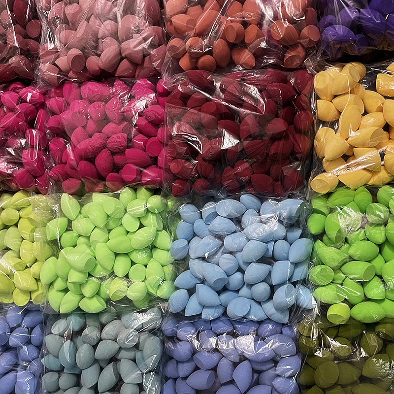 4 ~ 100 pçs mini beleza ovo maquiagem liquidificador cosméticos puff seco e molhado maquiagem esponja almofada fundação pó esponja ferramentas de beleza