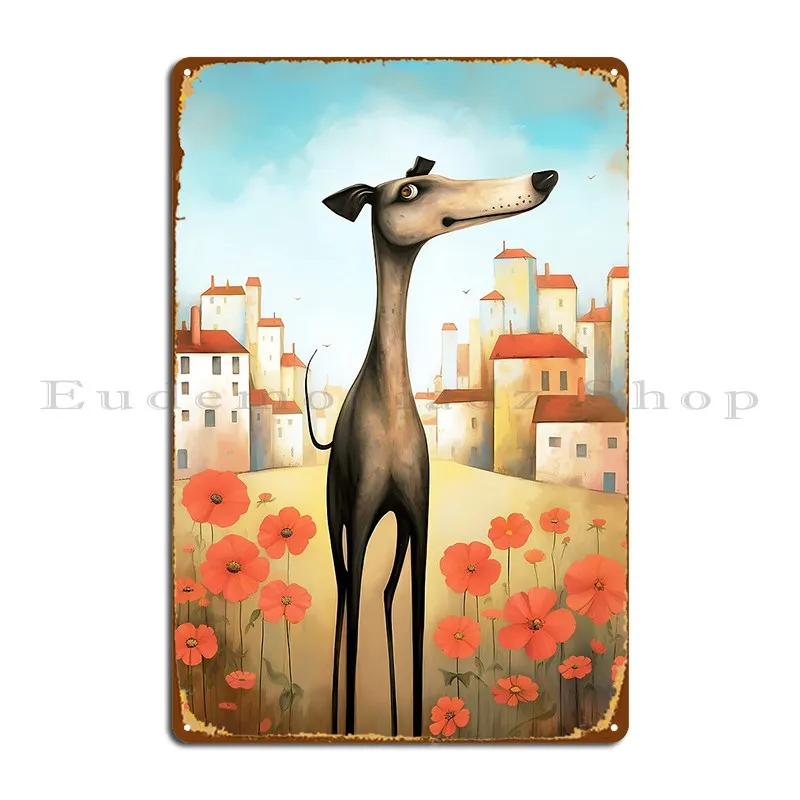 Happy Hound Metal Sign Retro Garage Designing Funny Cave Tin Sign Poster