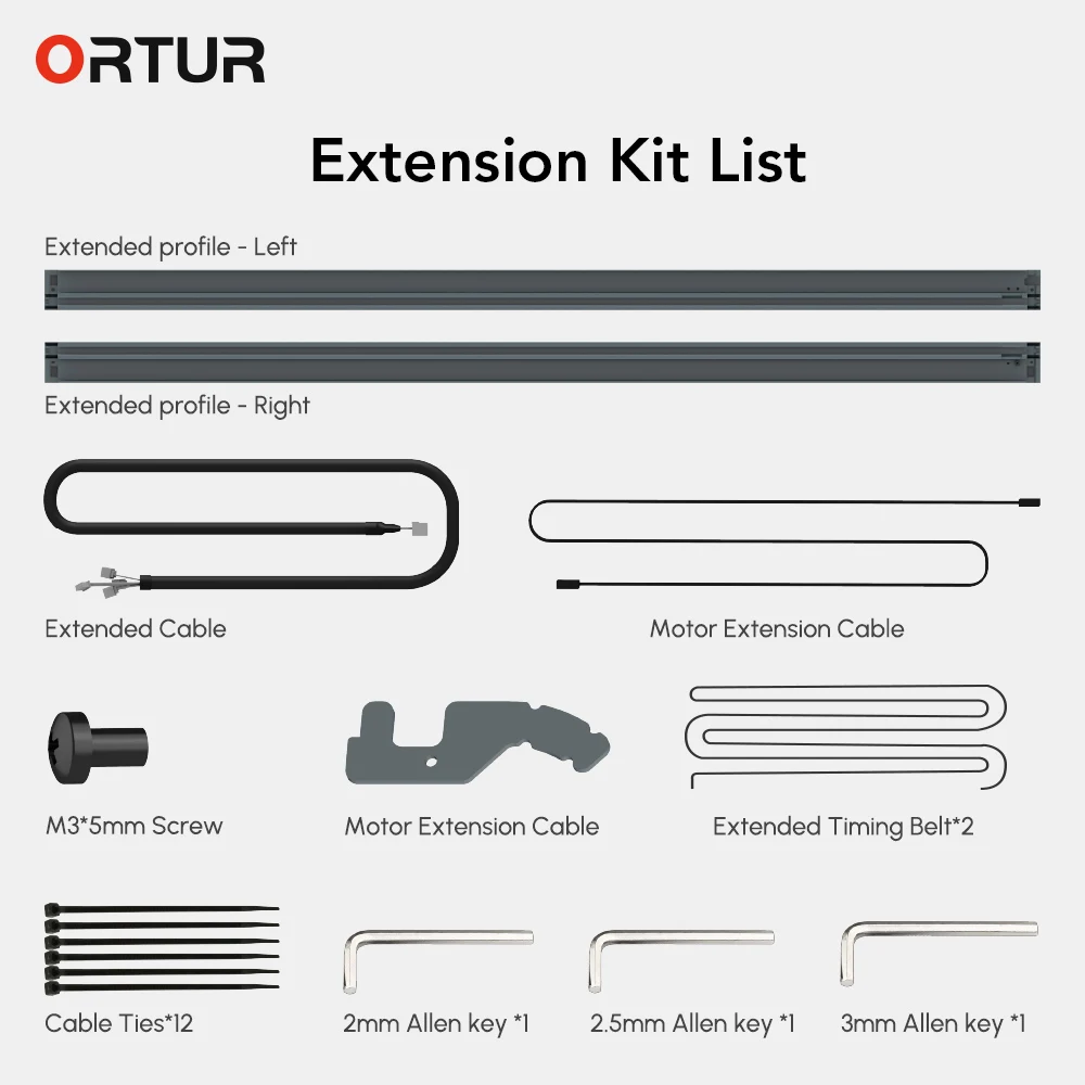 Imagem -05 - Ortur Olm3 Y-axis Extension Kit Expansão Rod Expandir Aumentar Maior Área de Trabalho 850x400 mm Máquina de Corte de Gravura