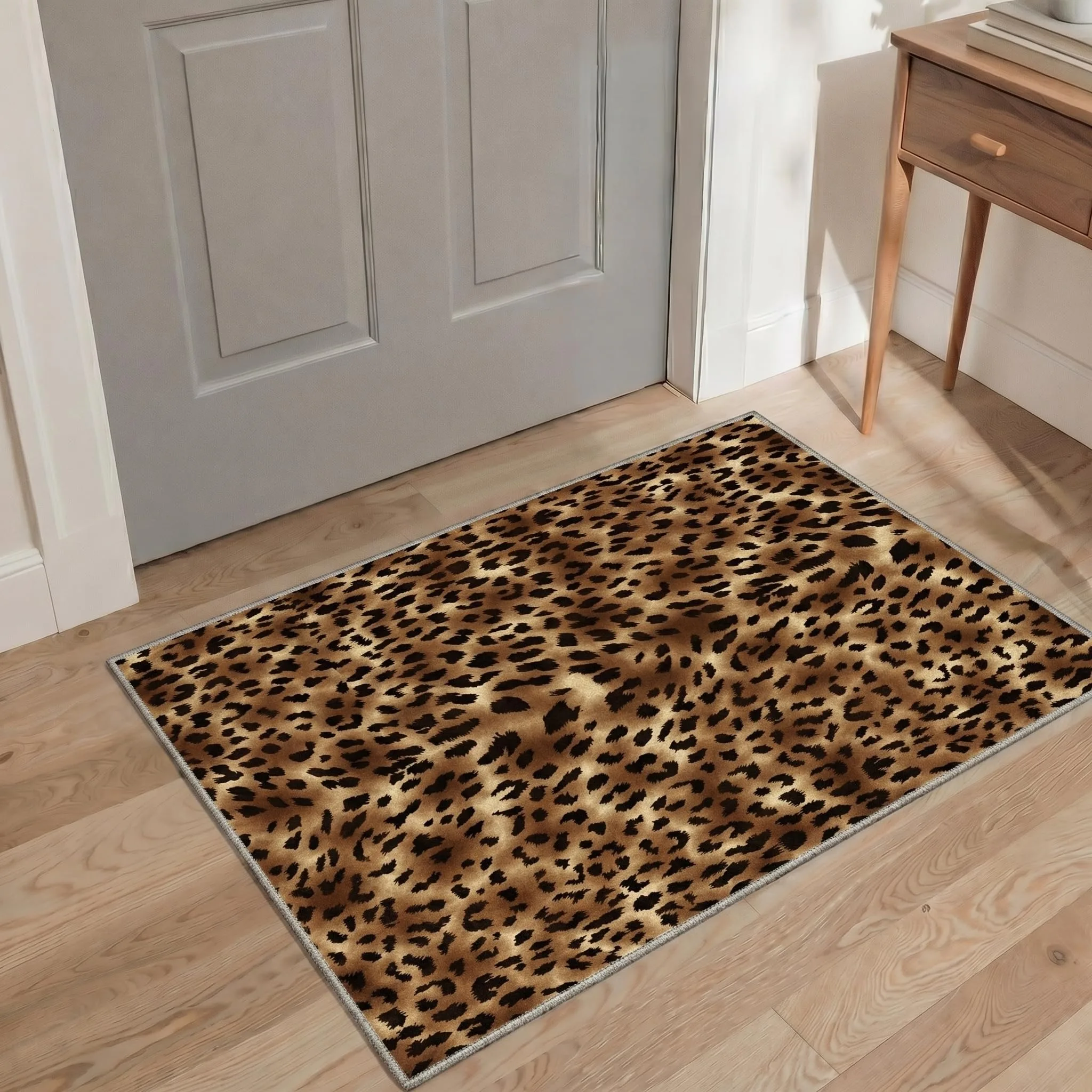 Entrance Doormat Light Luxury Leopard Print Welcome Rug Anti-slip Carpet Entry Door Mat Foyer Rugs Home Decoration Capacho 바닥매트