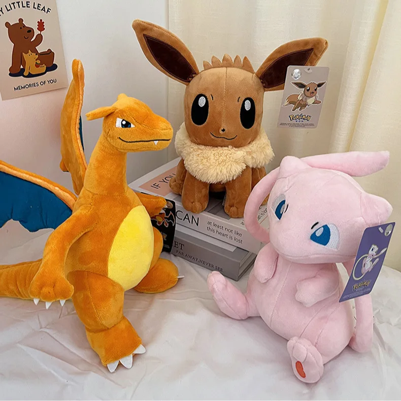 Wysokiej jakości pluszak Pokemon Gengar z metką, anime, kreskówka Pikachu Charmander Squirtle Bulbasaur, wypchana lalka, prezent dla dzieci