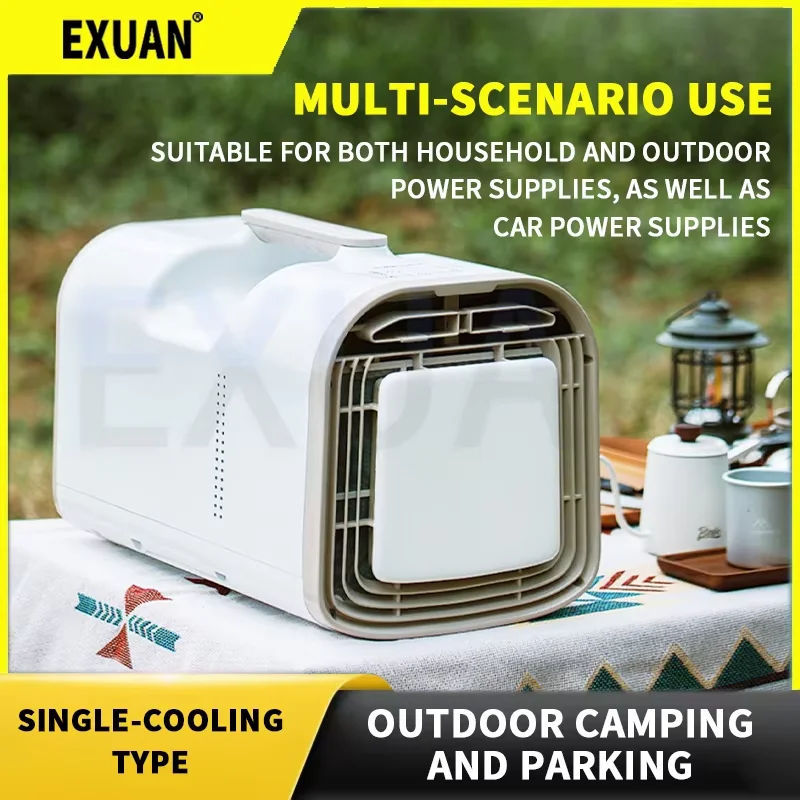 

110V/220V Portable Mini Mobile Air Conditioning Single Cooling Outdoor Camping Small Air Conditioning Keyable Remote Control