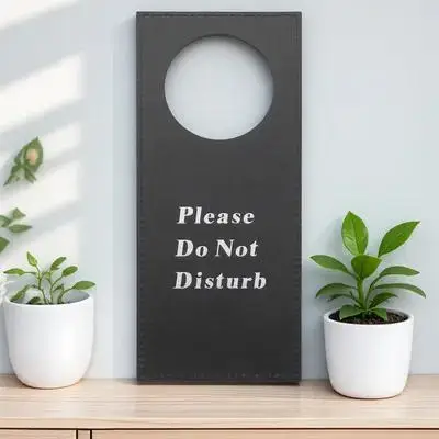 علامة شماعات باب الفندق لا تزعج يرجى الخدمة علامة معلقة قابلة للعكس 128charlimit مقبض الباب شماعات