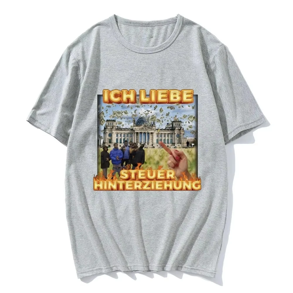 مضحك أنا أحب الضرر الضريب تي شيرت الرجال النساء الصيف موضة الهيب هوب Harajuku تي شيرت 100% القطن عادية كم قصير تي شيرت #4