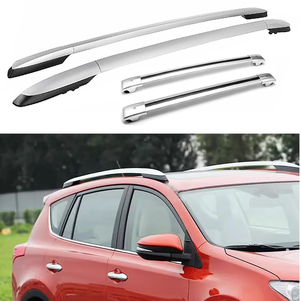 4PCS Cross Bars + Side Rails Fit for 2013-2018 Toyota RAV4 Roof Rack