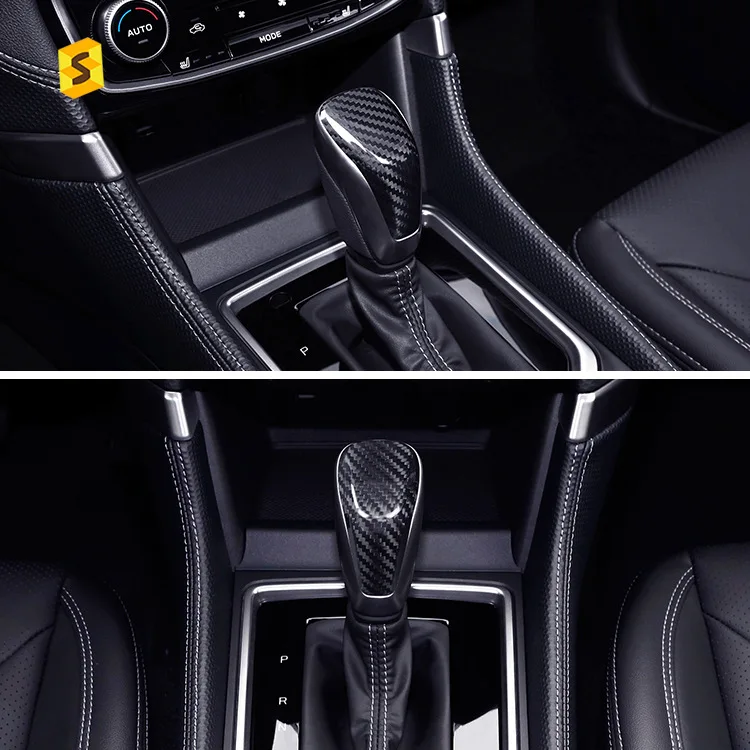 

Suitable for Subaru XV Forester carbon fiber gearshift head car gear lever upper cover real carbon fiber modification