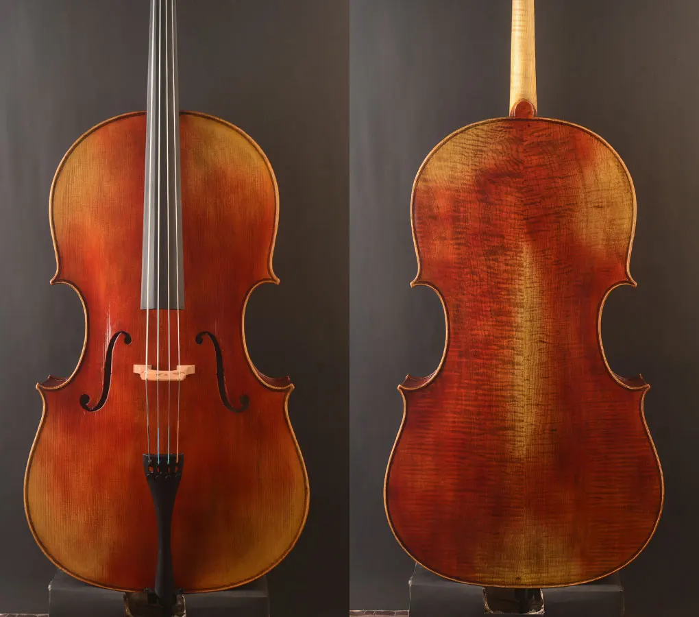 Meisterton! Bestes Modell für Profis! Eine Montagnana 1739 „Dornröschen“ Kopie 4/4 Cello! Weites Gehäuse! Öl antik