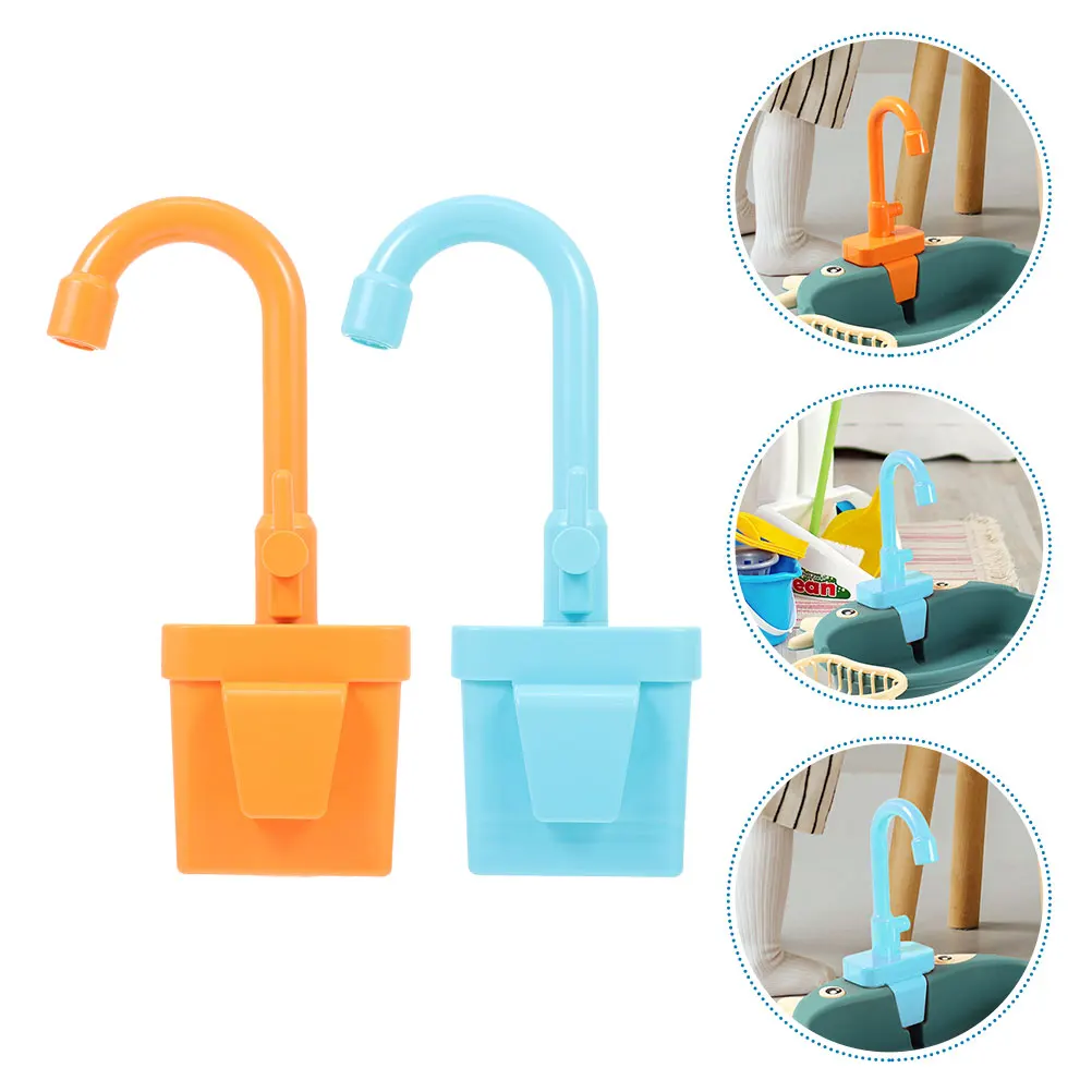 2pcs Electric Dishwasher Toy Kids Model Plastic Bath Toys Faucet Sink Tub Realistic House Develop Skills Parent Child