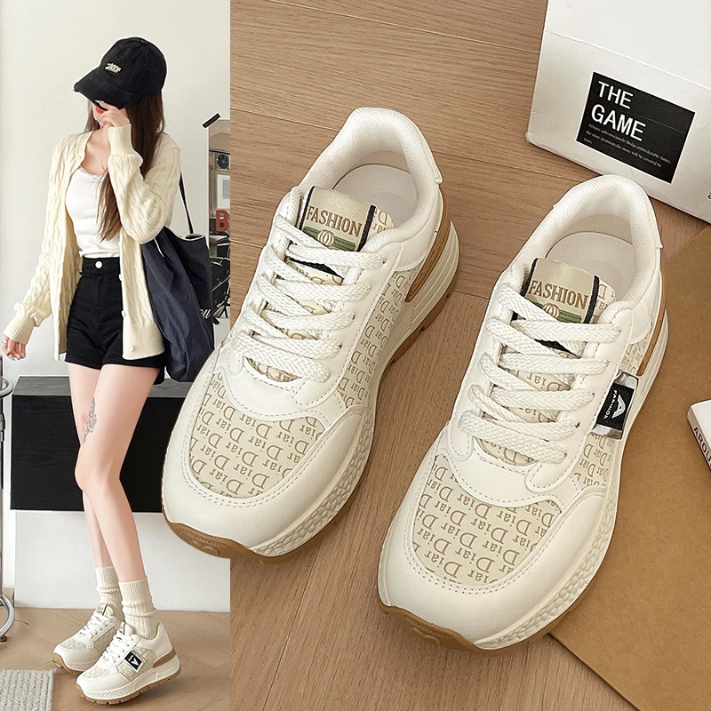 

2025 NEW Trendy Women's Casual Hot-selling comfort and versatile Shoes round Toe Platform Rubber Sole Comfortable