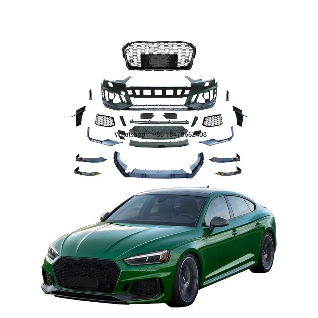 

Car Parts A5 S5 B9 Body Kits A5 S5 Front Bumper with Grill for A5 S5 B9 2017 2018 2019 RS5 Style Auto Modified Body Kit