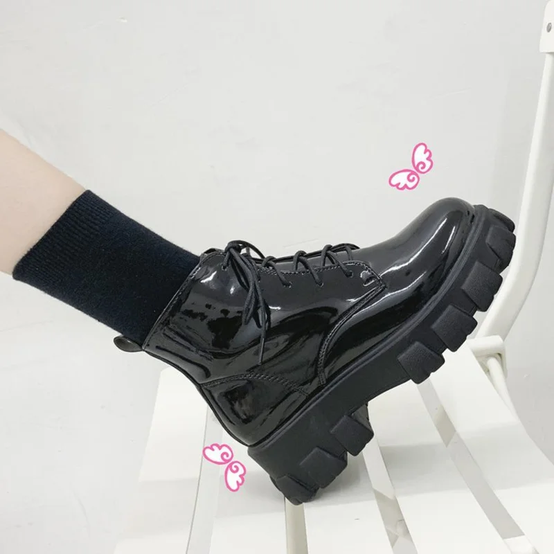 Ankle Tactical Boots Women 2024 Autumn Winter New Platform Muffin Short Fashion Motorcycle Snow Boots Trend Female Thigh Shoes